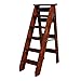 Sgabello per Uso Domestico in Legno massello allargato 6 Passi Sgabello Pieghevole per Scale Sedia per Piante Scaffale Portatile per Giardino Leggero Strumenti da 330 libbre capacità