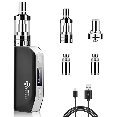 Kriogor Cigarette Électroniques Kit, 80W Atomiseur Cigarette Electronique Rechargeable Batterie avec Huge Vapour,Simple Operation LED Display,No E Liquid,Nicotine Free