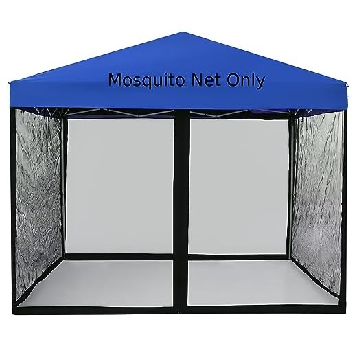 IJIALIFE Mosquito Net with Zipper for 10' x 10' Patio Gazebo Canopy and Tent, Zippered Mesh Sidewalls Screen Walls for Outdoor Camping and Garden (Black, Mosquito Net Only)