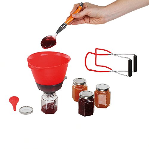 Kitchen Artist men338 Kit de 7 piezas para mermelada casa rojo/transparente Cover
