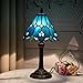 wecrejoni Tiffany Lamp Bedside Table Lamp-Nightstand,Stained Glass Lamp for Bedroom Dorm Living Kitchen, Aesthetic Cute Home Decor Gift (OFU1158)