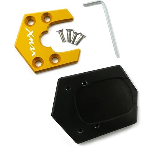 Miniatura 4 de Soporte para Yamaha XMAX125 Xmax 300 400 125 250 X-MAX motocicleta CNC pie lateral soporte placa de soporte placa ampliadora almohadilla lateral