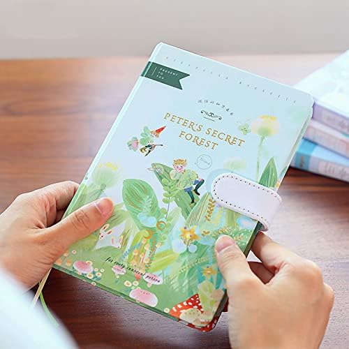 Image of VIBEVISTA Vintage Aesthetic Scrapbook Kit, 346 Pcs, A6 Grid Notebook, Washi , Envelopes, Scrapbook Papers, Folding Labels, Background Papers, Photo Frames, Calendar Stickers, Stickers (Peters Secret Forest)