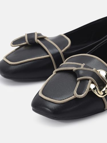 Image of Marc Loire Solid Casual Loafers for Women| Stylish Fashion Slip-On Flat Loafers Shoe with TPR Sole| Party & Office Footwear