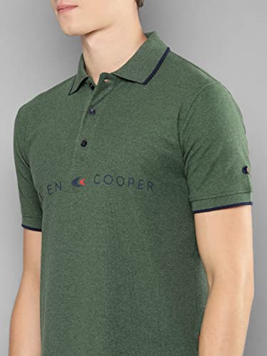 Image of Allen Cooper Solid Pure Cotton Polo Tshirts for Men