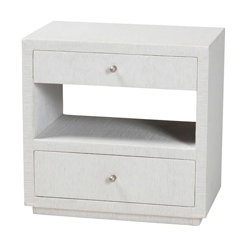 Bali & pari Kai Grasscloth End Table - 2-Drawer Accent