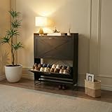 Dispositif anti-basculement: Le support métallique du meuble chaussures offre un support stable et est livré avec un dispositif de protection anti-basculement qui peut être fixé au mur