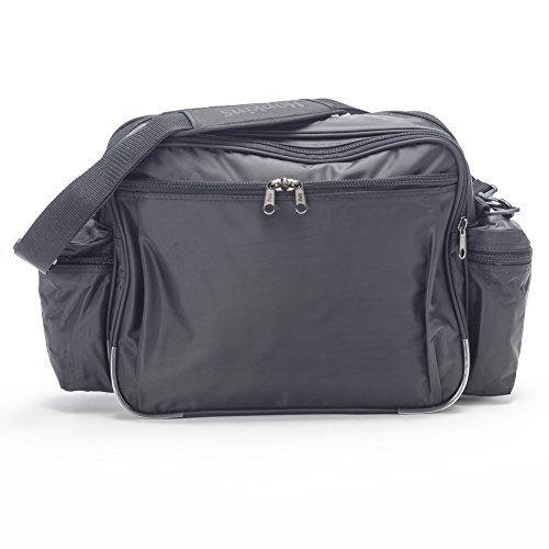 Hopkins Medical Products Original Home Health Shoulder Bag, 70D Waterproof Nylon, Fold-Down Compartment for Easy Access, Adjustable Straps, 14x11x7 inch, Black4