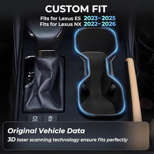 Image of Cup Holder Inserts for Lexus ES 2025 2024 2023 & Lexus NX 2026 2025 2024 2023 2022, Interior Accessories TPE Cup Holder for 2023-2025 ES250 ES300h ES350 & 2022-2026 NX250 NX350 NX350h NX450h+