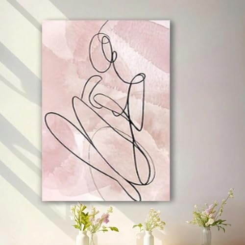 Impression sur toile abstraite haut de gamme avec cadre noir Trdmcfbn 40x50