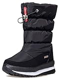 Solshine Damen Halbschaft Gefütterte Wasserdichte Schneestiefel 949 Schwarz 38EU