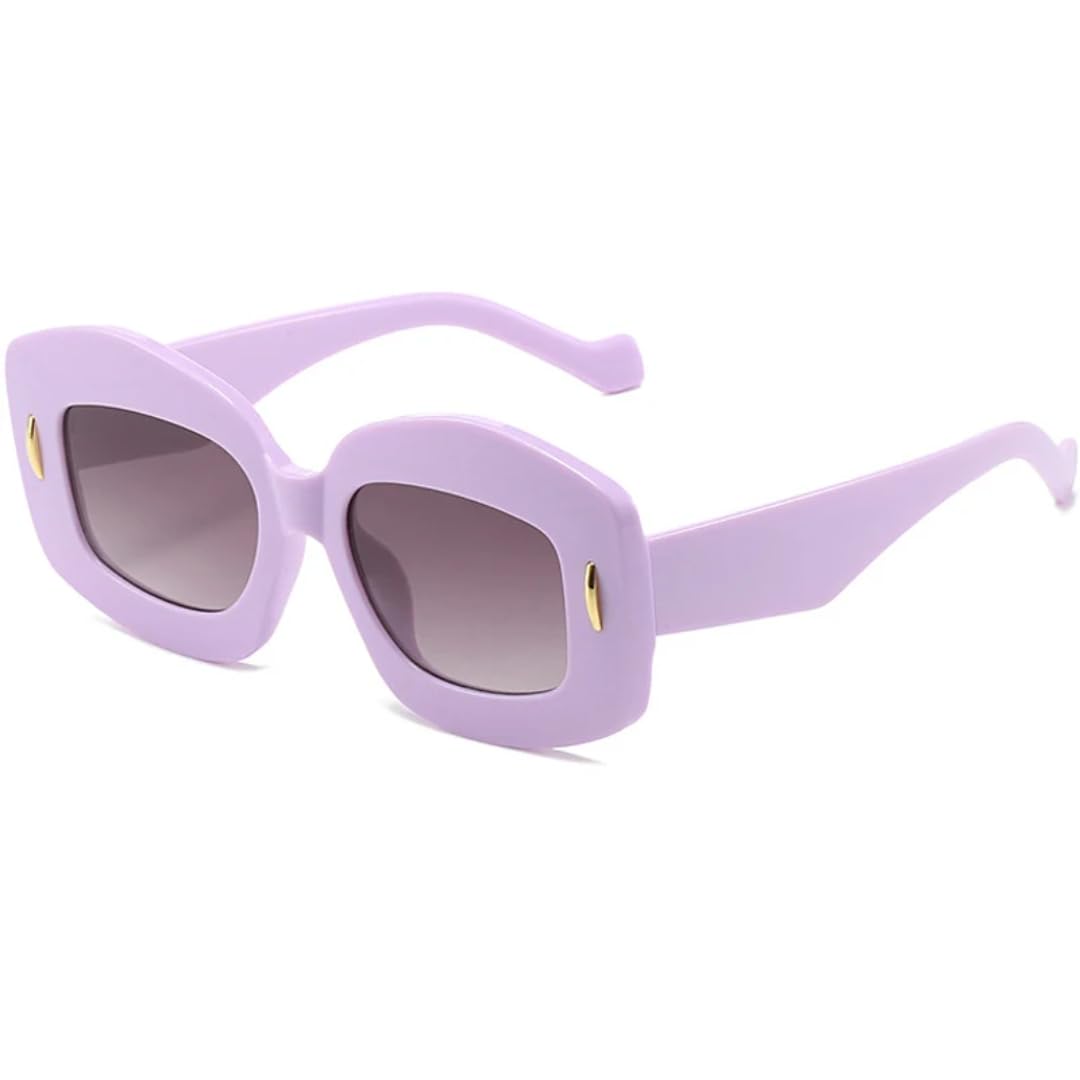 Occhiali da sole con protezione UV400 | Rivetti sfumati punk color gelatina | per donna e uomo, sport all'aria aperta e guida