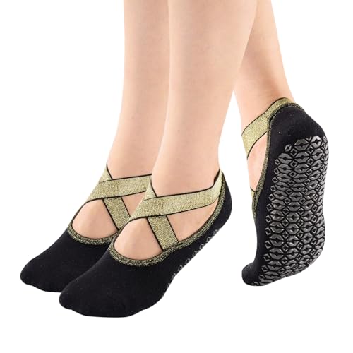 Chaussettes de yoga antidérapantes pour barre pilates et ballet fille
