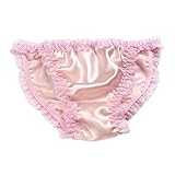 Womens Silk String Panties Satin Bikini Thong Lace Sexy Underwear 100% Natural Mulberry Silk Briefs pink