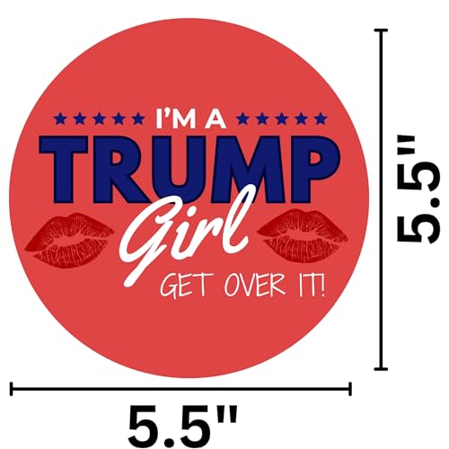 I’m a Trump Girl Get Over It Magnet, 5.5 pulgadas miniatura 5