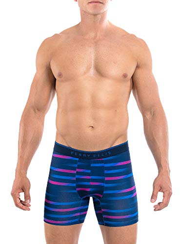 Perry Ellis Mens Contour Pouch Microfiber Boxer Brief, Navy/Blue, Small #TOP1