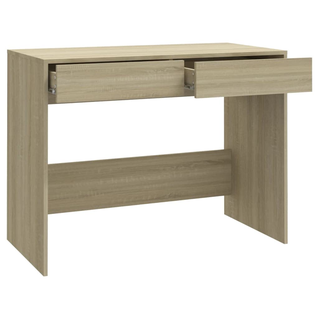 INLIFE Mueble Escritorio Mesa de Despacho de roble Sonoma 101 x 50 x 76,5 cm, material de madera, color beige, 24,9 kg, 809560