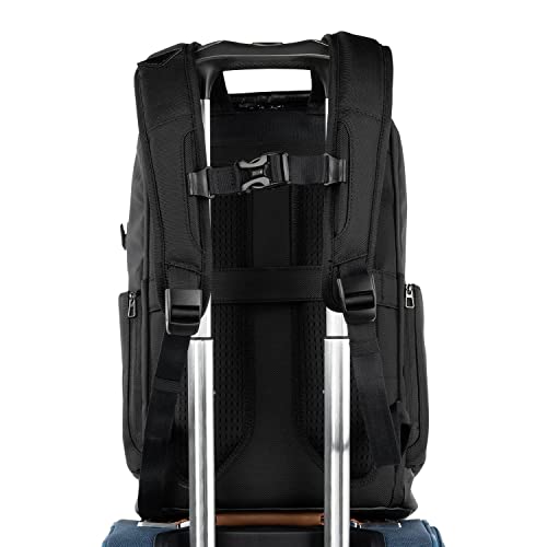 Travelpro Crew Executive Choice 3 Medium Top Load Backpack fits up to 15.6 Laptops and Tablets, USB A and C Ports, Men and Women, Jet Black