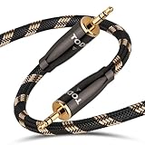 TODN AUX Cord 3.5mm Audio Cable Audiophile AUX Cable for Car, Headphone, HiFi Auxiliary Cord with O-C-C Copper Core, Dual Shielded (9.8ft/3m, Φ 7mm)