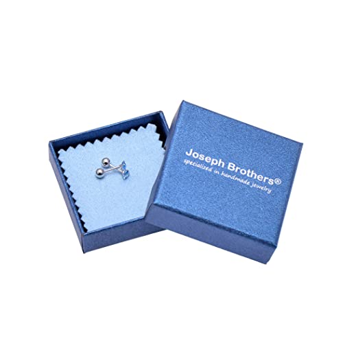 5Mm Cubic Zirconia Stud Screw Backs Sterling Silver Earrings For Women, Ocean Blue #TOP6