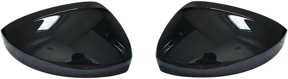 1Pair Exterior Side Rear View Mirror Cover Cap For VW Tiguan MK2 2017 2018 2019 2020 Gloss Black