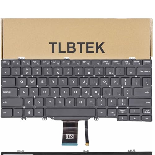 TLBTEK Backlight Keyboard Replacement Compatible with Dell Latitude 5280 5288 5289 5290 7280 7290 7380 7389 7390 E5280 E5288 E5289 E5290 E7280 E7290 E7380 E7389 E7390 Series Laptop