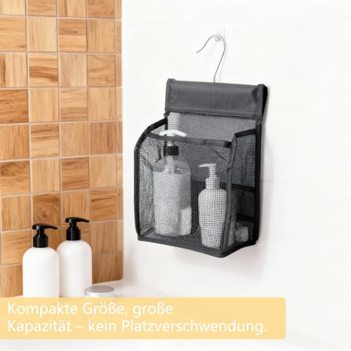 2 Stk Wäscheklammerbeutel zum Aufhängen, Klammerbeutel für Wäscheklammern Korb, Wiederverwendbarer Wäscheklammer Beutel Aufhängen, Wäscheklammern mit Korb, Wäschesack für Haus Garten (Schwarz, Grau)
