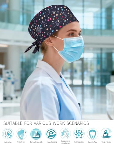 Image of Kousenpu Scrub Caps for Men, Adjustable Surgical Cap, Breathable Medical Hat for Doctors, Nurses & Healthcare Professionals