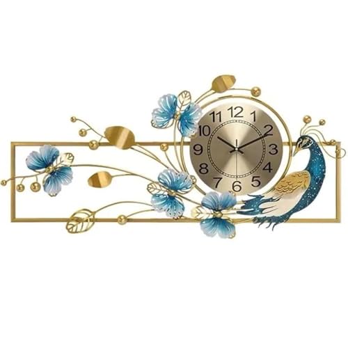 JS Ellie Large Wall Clock in The Shape of Peacock,