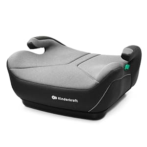 Kinderkraft I-BOOST 2 I-SIZE, Autositz, 125-150 cm, Babyschale, Sitzerhöhung für 6 bis 12 Jahre, einfache Montage, ergonomische Haltung, extra Schaumstoff, Grau