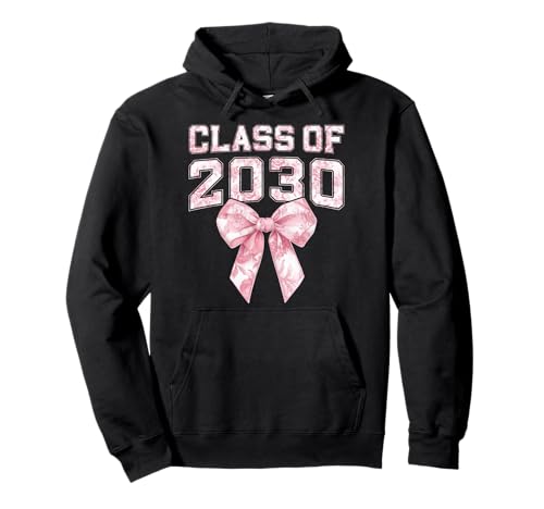 Class of 2030 Coquette Bow 8th Grade Girl Middle School Pullover Hoodie