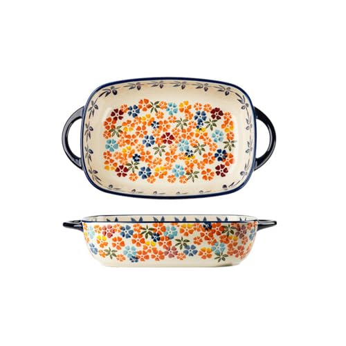 Trosiquanjia Keramik Backform Rechteckig mit Griffen