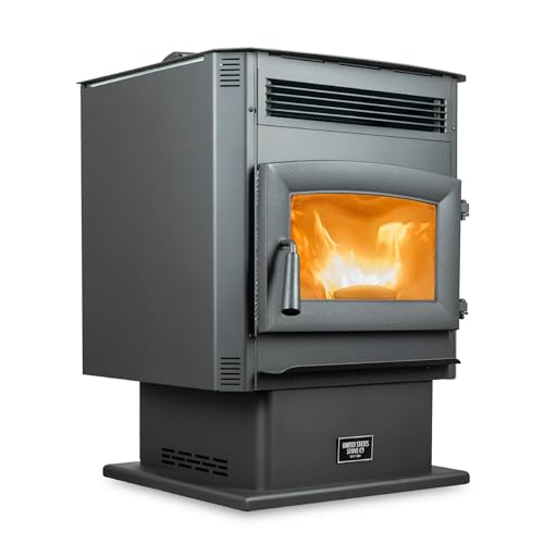 US Stove 2,200 Sq. Ft. Pellet Stove on Pedestal, WiFi,