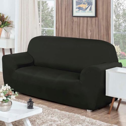 Capa Protetora para Sofá de 3 Lugares em Malha Gel Lisa (Preto)