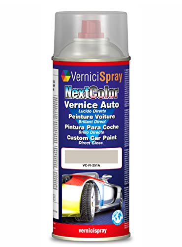 Spray Pintura Coche compatible con ALFA ROMEO MITO 251A BIANCO ELEGANTE/BIANCOSPINO - Aerosol pintura para reparar carrocería 400 ml