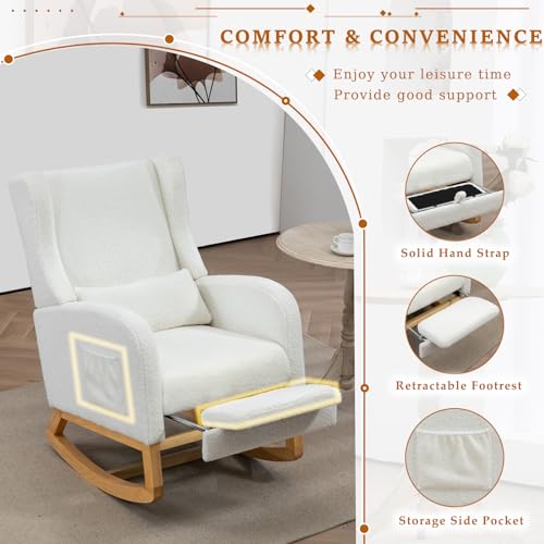 Kurhwyss Modern Rocking Chair Nursery Glider thumb #3