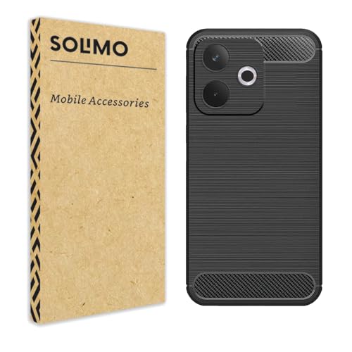Image of Amazon Brand - Solimo Oppo A5 Pro 5G Back Cover | Back Case for Oppo A5 Pro 5G | Carbon Fibre Rugged Armour (Black)