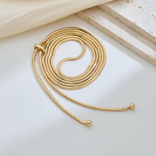 gold silver necklace for women y chain adjustable gold long necklaces fashion dainty jewelry