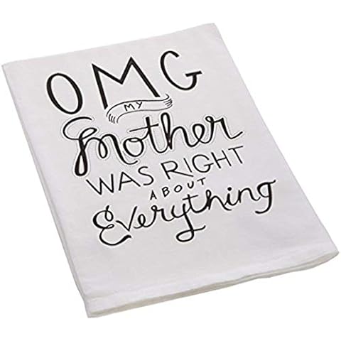 Primitives by Kathy Boho Cotton Kitchen Towel Set with Funny Sayings - Ideal Housewarming Gift, Fall Kitchen Decor and Home Kitchen, 28" x 28" Cover