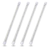 MICTUNING 12V Car 48 LEDs Interior Strip Lights - 12 Inch Bright LED White Light Tube with On Off Switch for RV Camper Boat Van Lorry Truck (4 Pack)
