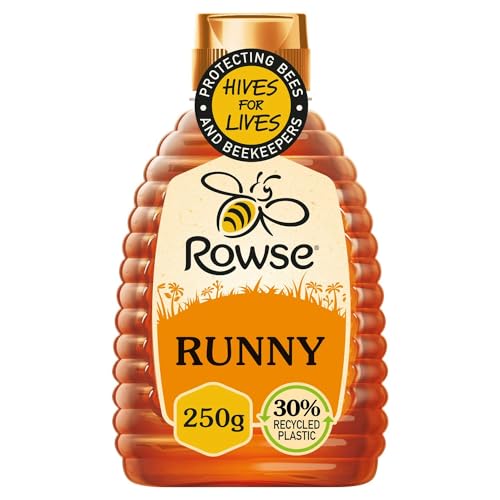 Rowse Honey, Runny Honey, Squeezy bottle, 100% pure & natural, 250g