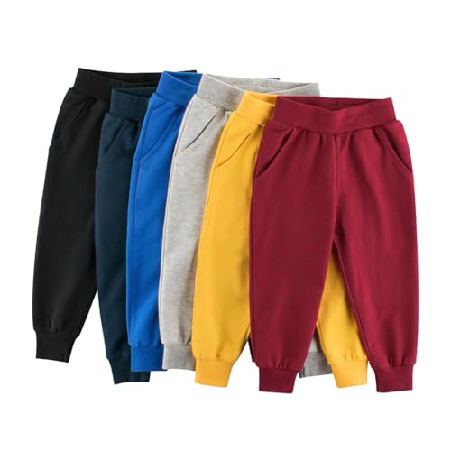 Sweatpants for Boys Girls Toddler Kids Unisex Basic Solid Fall Casual Sweat Pants Elastic Waist Joggers with Pockets2
