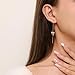 Meissa Sterling Silver Threader Chain Dangle Earrings for Women Girls Comfortable Hypoallergenic Bow Silver Earrings Rose Gold Plated Chain Earrings, Rose Gold
