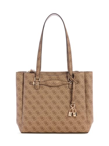 1 tasca con zip e 2 tasche GUESS Katya Multi Compartment Tote, Donna, Logo Latte, Taglia Unica