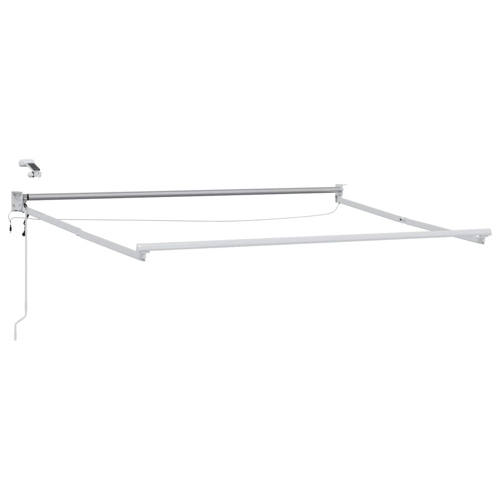 Toldo Retráctil Eléctrico Rojo Y Blanco 3 X 2,5 M | Marco de aluminio sólido, sensor de tiempo incorporado, iluminación LED, diseño moderno