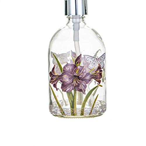 Glass Soap Dispenser Bottle 17 Ounces Soap Liquid Dispenser With Plastic Pump #TOP5
