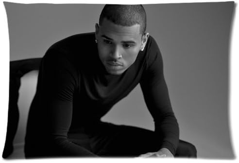 chris brown Zippered Pillow Cases Cover Cushion Case 20x30 (Two sides)