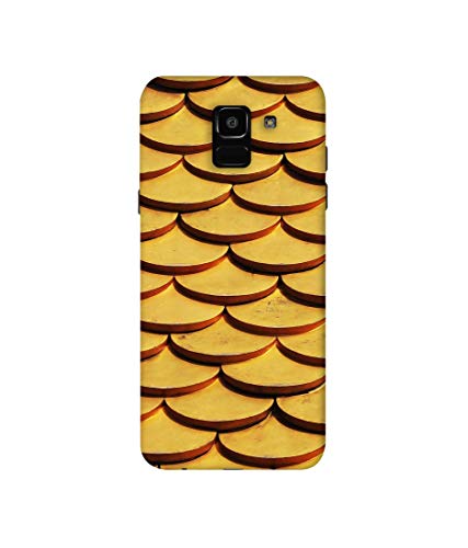 Image of Amazon Brand - Solimo Designer Wooden Semi Circle Texture 3D Printed Hard Back Case Mobile Cover for Samsung Galaxy J6