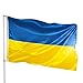 PHENO FLAGS Premium Ukraine Flagge 90x150cm - wetterbeständige Fahne mit Messingösen, 100% Polyester, robuste Doppelnaht & in lebendigen Farben - ideal für Flaggen-Liebhaber, Ukrainer & Freunde