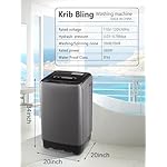 17.7 lbs Full-Automatic Washing Machine with LED Display, Portable Compact Laundry Washer with Drain Pump, 10 Wash Programs 8 Water Levels, Grey - Image 2